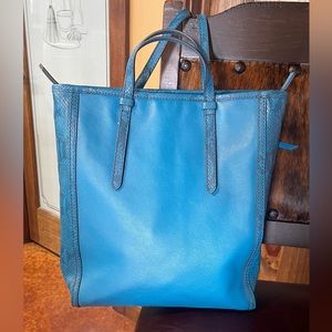 Fossil Women's Camilla Leather Convertible Backpack Purse Handbag
Turquoise Blue